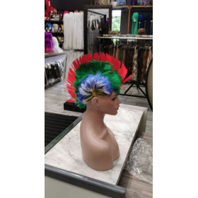 Party Sale! Mohawk party wigs- red green blue mix