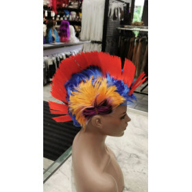Party Sale! Mohawk party wigs- Red blue orange mix