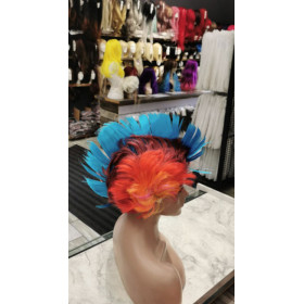 Party Sale! Mohawk party wigs-Blue red orange mix
