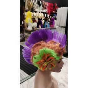 Party Sale! Mohawk party wigs- purple brown green mix