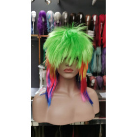 Party Sale! Green rainbow party wig