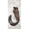 *2H30 Chestnut brown mix 55-60cm clip in hair extensions 10pc set- straight, Synthetic hair