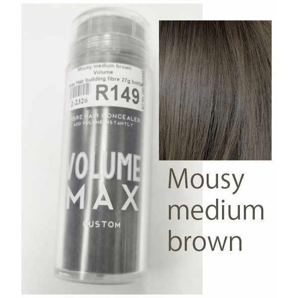 Mousy medium brown Volume max Hair building fibre 27g bottle