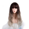 10T85/55 ombre ash silver blonde fringe body wave synthetic wig by proExtend