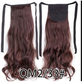 *2M33 Mahogany brown color, tie on wavy ponytail 55cm by ProExtend