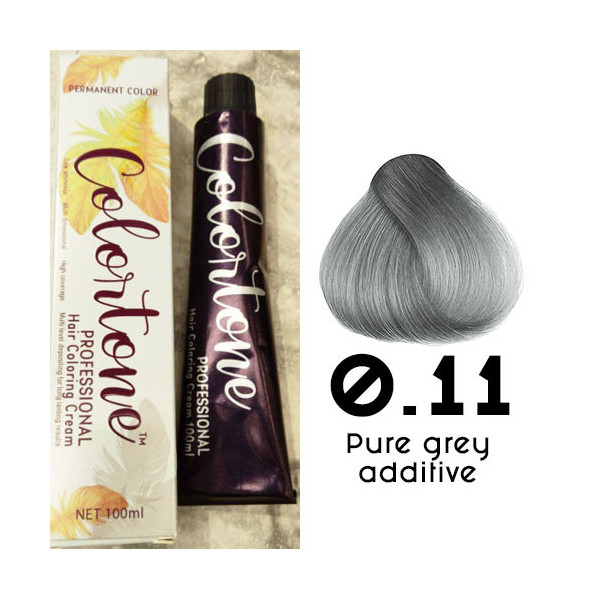 0.11 pure grey additive (for lifting dark colored hair) Colortone professional  100ml +100ml 20 vol developer