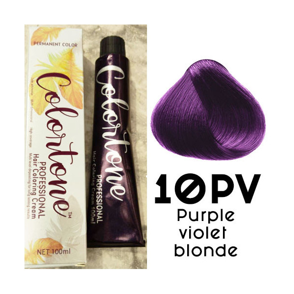 10PV Intense purple violet blonde Colortone professional  100ml +100ml 20 vol developer