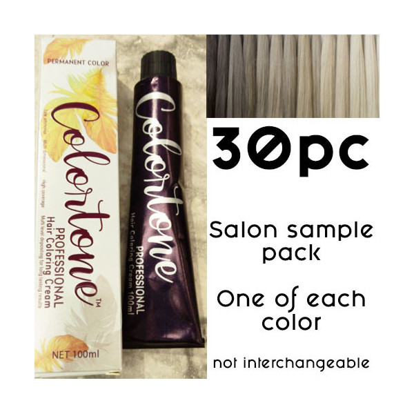 30 TUBES Salon sample pack (one color each) Colortone professional 100ml