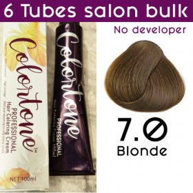 7.0 blonde- 6 TUBES pack  (same color, no developer) Colortone professional 100ML