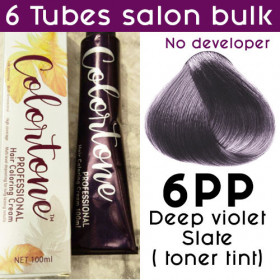 6PP Dark violet state - 6 TUBES pack  (same color, no developer) Colortone professional 100ML