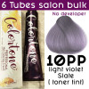 10PP Light violet slate - 6 TUBES pack  (same color, no developer) Colortone professional 100ML