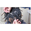 Dreads/ faux locs threading tool in stainless steel rose gold