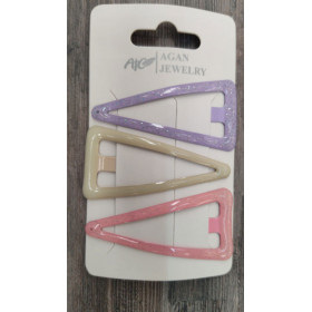 Large triangle Jelly bendy clips 3pc