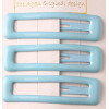6cm light blue rectangle bendy clips, 3pc