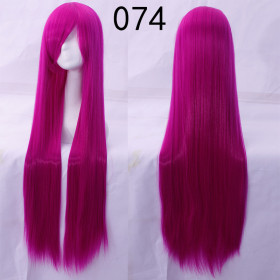 Magenta long fringe straight cosplay wig (074)