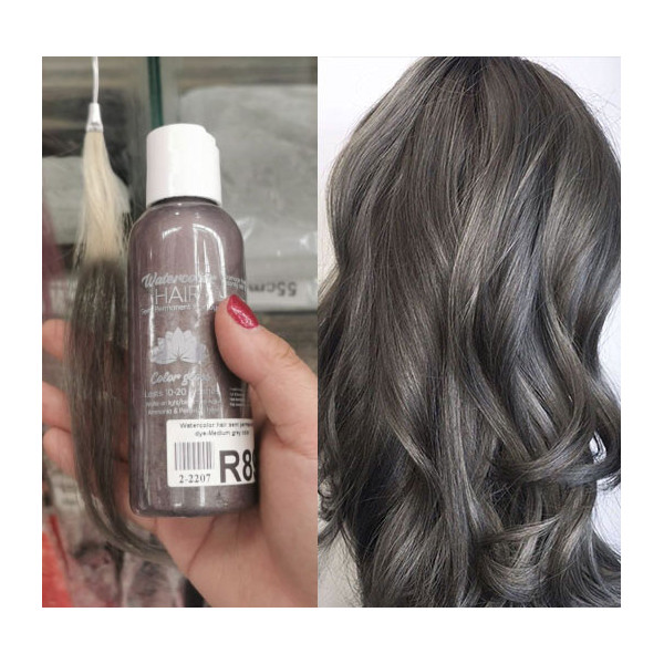Medium grey Watercolor hair semi permanent dye 100ml