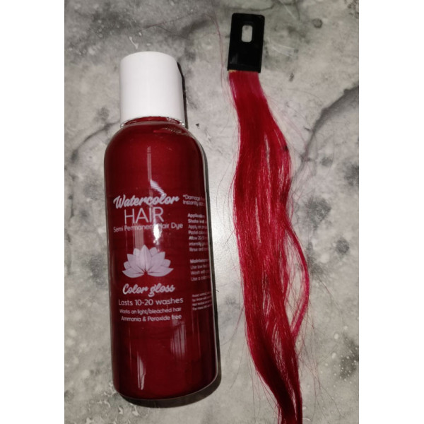 Fire red color Watercolor hair semi permanent dye-100ml