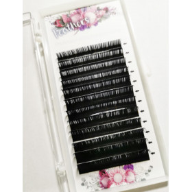 (B curl) Feathers soft single, multi lengths box eye lashes extensions