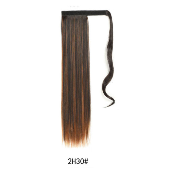 *2h30 Dark brown highlights, velcro straight ponytail 55cm by ProExtend