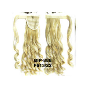 *22H613 Light blonde mix, velcro wavy ponytail 55cm by ProExtend