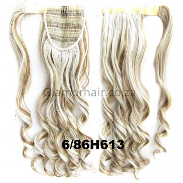 *14-613 Medium beige light blond   ix, velcro wavy ponytail 55cm by ProExtend