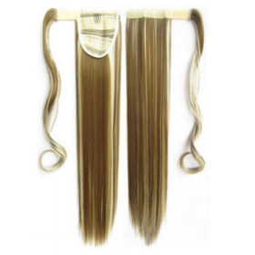 *6P-613 Golden brown blonde mix, velcro straight ponytail 55cm by ProExtend (EFR)9H613
