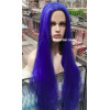 Diamond blue mid parting straight cosplay wig (61C)