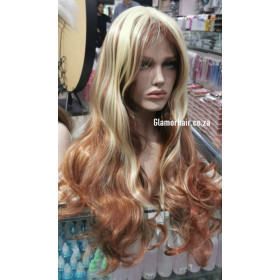 Auburn blonde wavy cosplay wig PL809