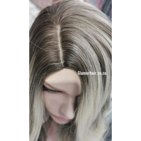 Mid part ash brown platinum Ombre mix by Emmor-synthetic hair (LC179-12)