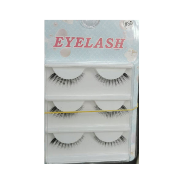 *39 Natural collection transparent base 3 pair 3d lashes