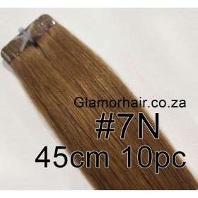 45cm *7N Savana brown Tape in hair extensions 10pc European remy human hair