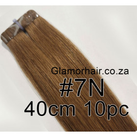 40cm *7N Savana brown Tape in hair extensions 10pc European remy human hair