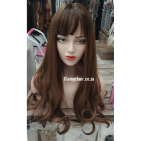 Fringed light brown wig by Emmor-synthetic hair (LC368-2)