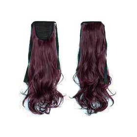 *99j Dark Plum color, tie on wavy ponytail 55cm by ProExtend