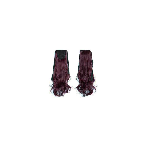 *99j Dark Plum color, tie on wavy ponytail 55cm by ProExtend