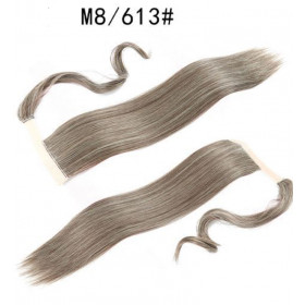 *M8-613 Ash brown blonde mix, velcro straight ponytail 55cm by ProExtend