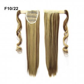 *22H-10 Medium blonde mix, velcro straight ponytail 55cm by ProExtend