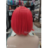 Red bob cut wig Synthetic hair
