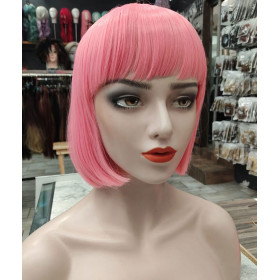 Baby pink  ob cut wig Synthetic hair