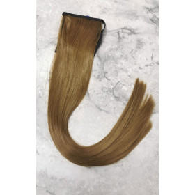 *12P Light golden brown, tie on straight ponytail 55cm by ProExtend
