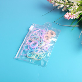 Mini elastic pack 100pc, pastel