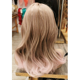 Fringe ash pink ombre wig by Emmor-synthetic hair (LC5029)