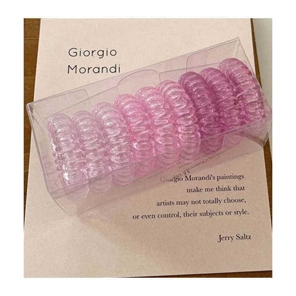 Pink phone wire hair band box 9pc