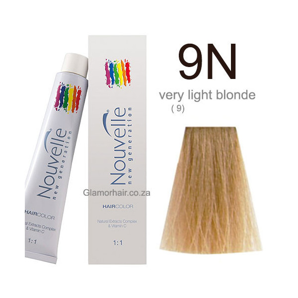 9N Very light blonde Nouvelle permanent tint 100ml +100ml 20vol developer