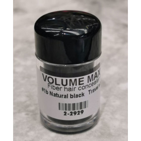 1b Natural black (*2.0)  - Mini Volume max Hair building fiber, travel size