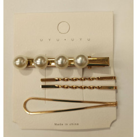 Pearl 4pc hair pin set style D