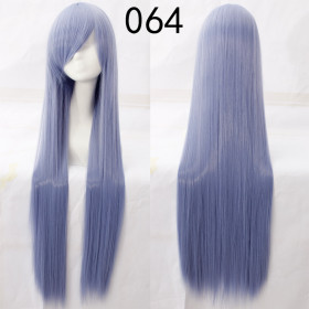 Misty blue long fringe straight cosplay wig (064)