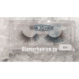 S04 natural 3d transparent root  High quality hand made strip lashes 1pair