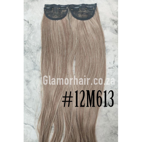 *12m613 light brown pl tinu  mix 60cm St ai ht Synthetic 3pc XXL clip in hair extensions