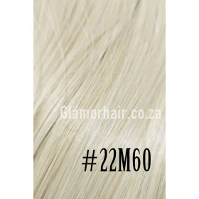 *22M60 light blonde mix 60cm Straight Synthetic 3pc XXL clip in hair extensions